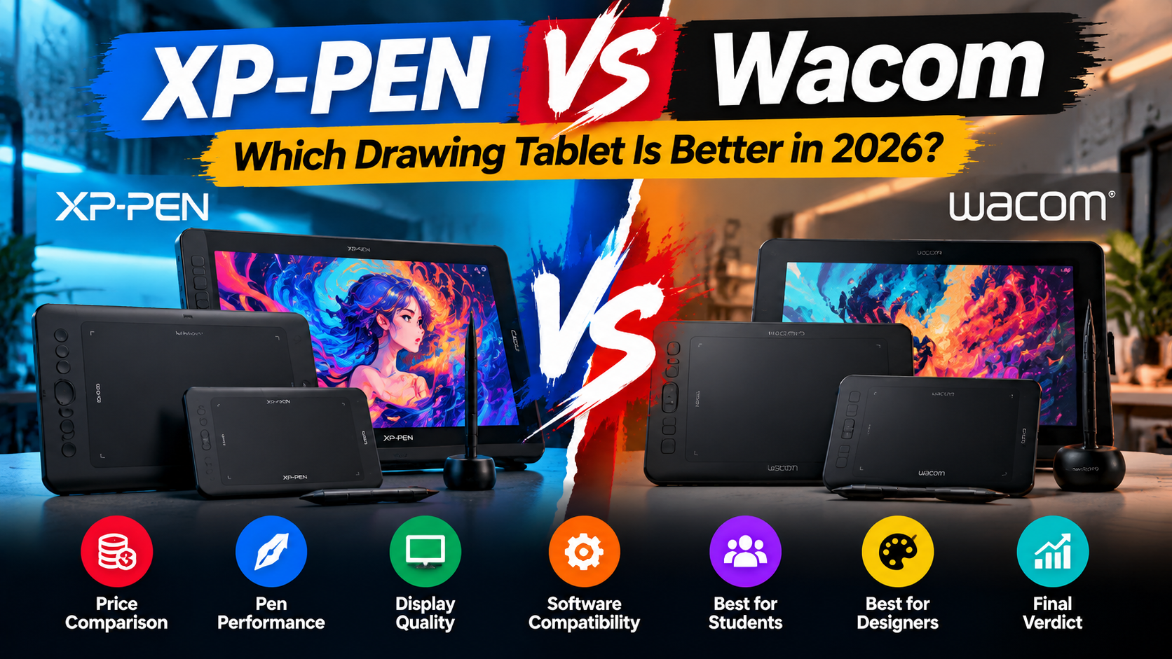 XP-PEN vs Wacom Tablets